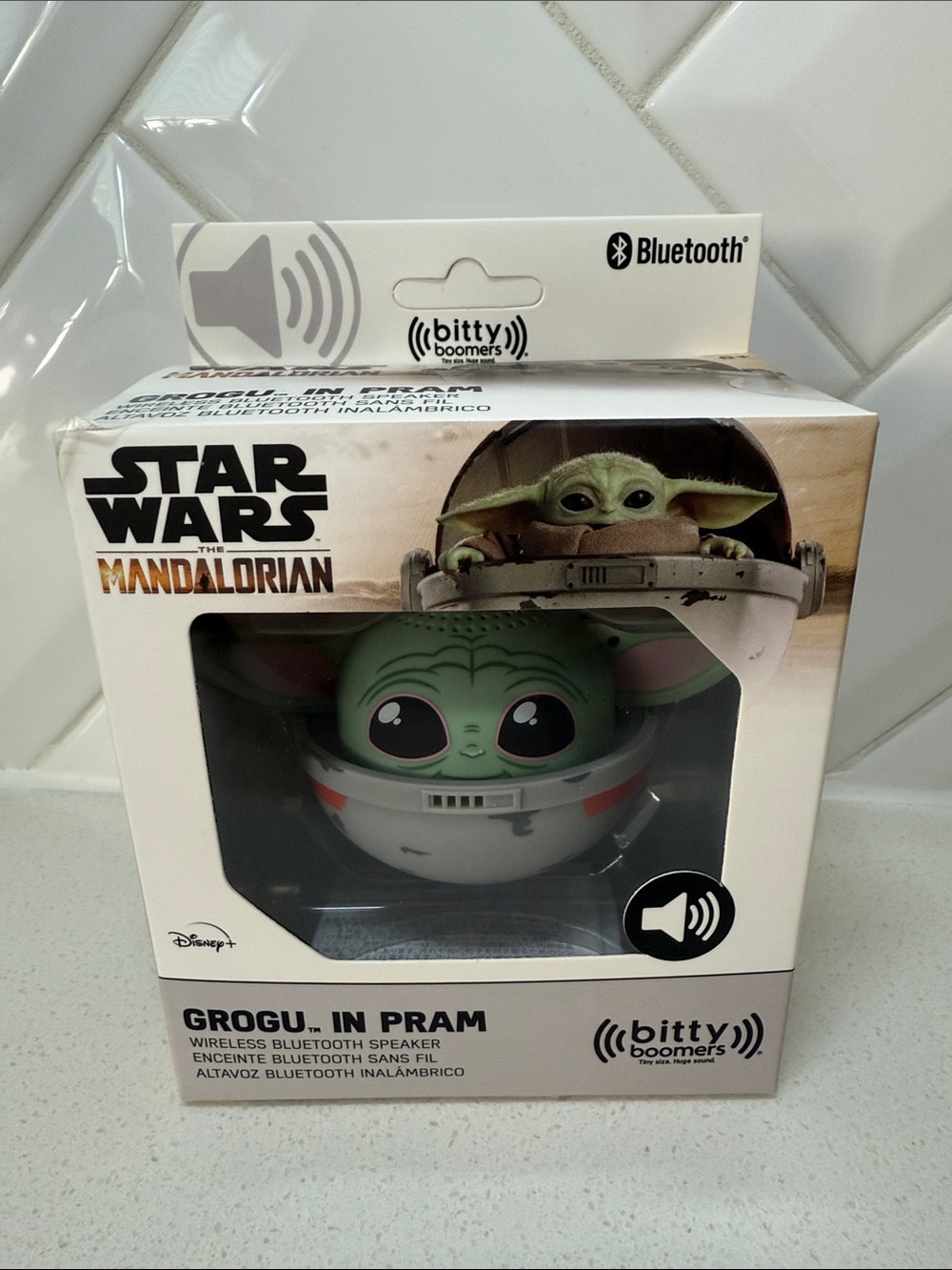 Star Wars Mandalorian Grogu in Pram Bitty Boomers Bluetooth Speaker NIB Sealed